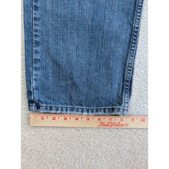 Vintage Levis 514 Jeans Mens 36x32 Blue Straight Fit Stretch 5 Pocket Faded - Picture 8 of 16